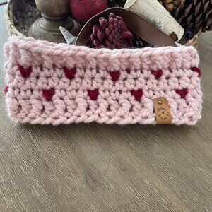 Mini Heart Crochet Head Band, Ear Warmer, Winter, Warm, Fall